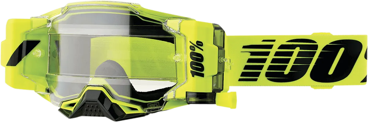 100% Armega Forecast Goggles - Nuclear Citrus Frame - Clear Lens