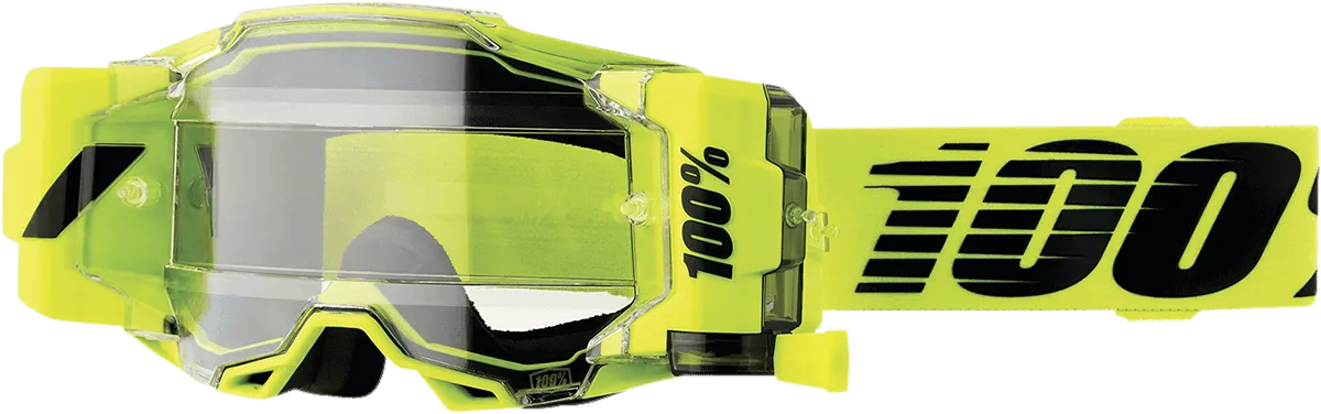 100% Armega Forecast Goggles - Nuclear Citrus Frame - Clear Lens