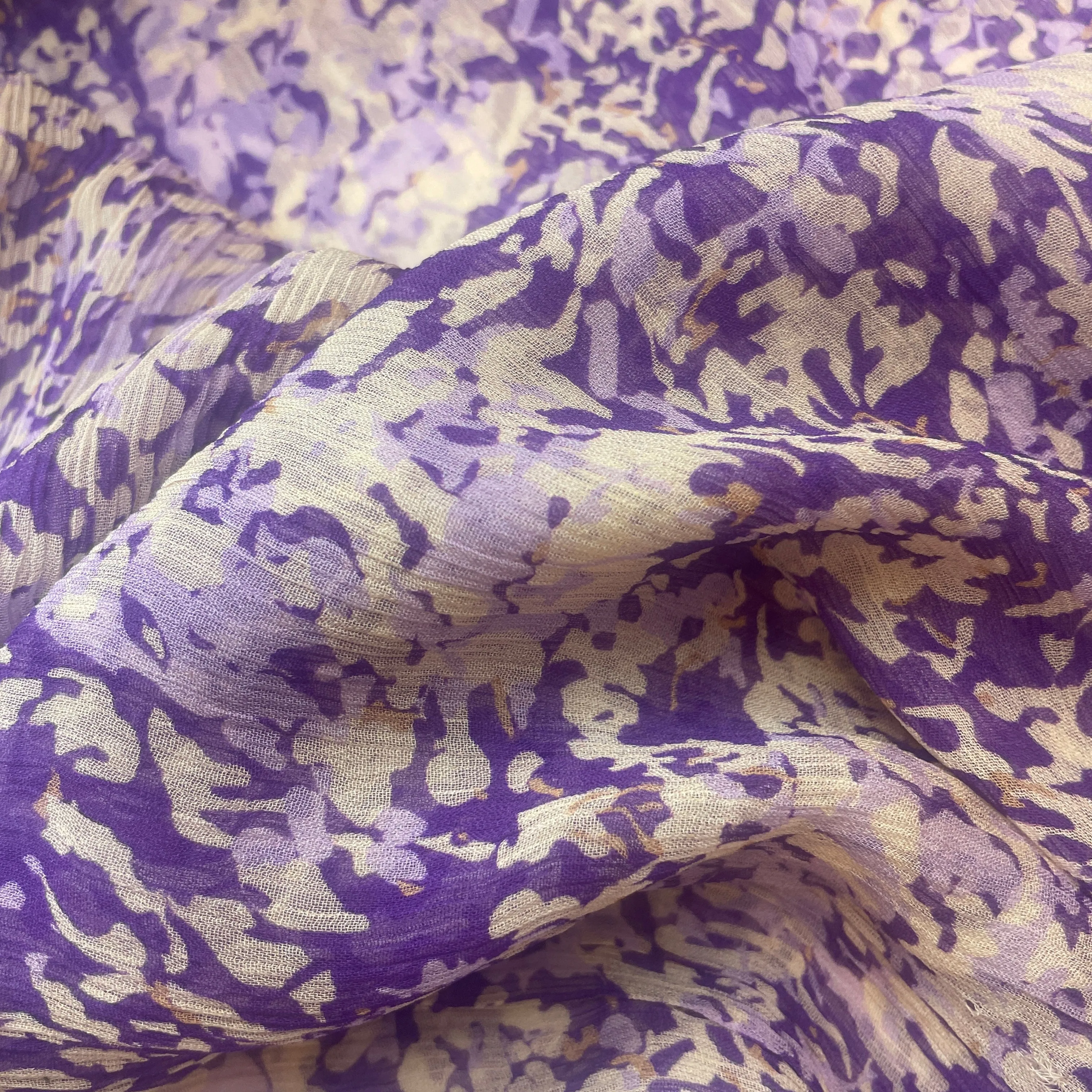 1m Purple haze Crinkle Viscose Georgette