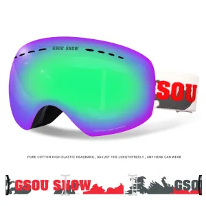 Adult Purple Ski Goggles Outdoor Equipment Snow Protective Ski Goggles