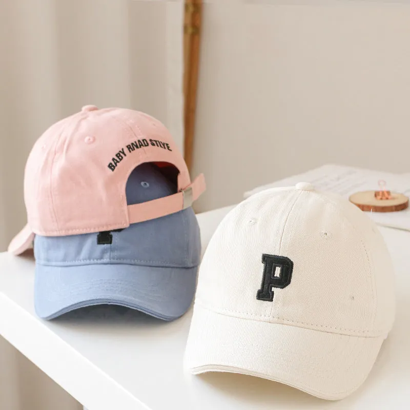 Baby Solid Color Embroidered Design Fashion Sunshade Baseball Hats by MyKids-USA™