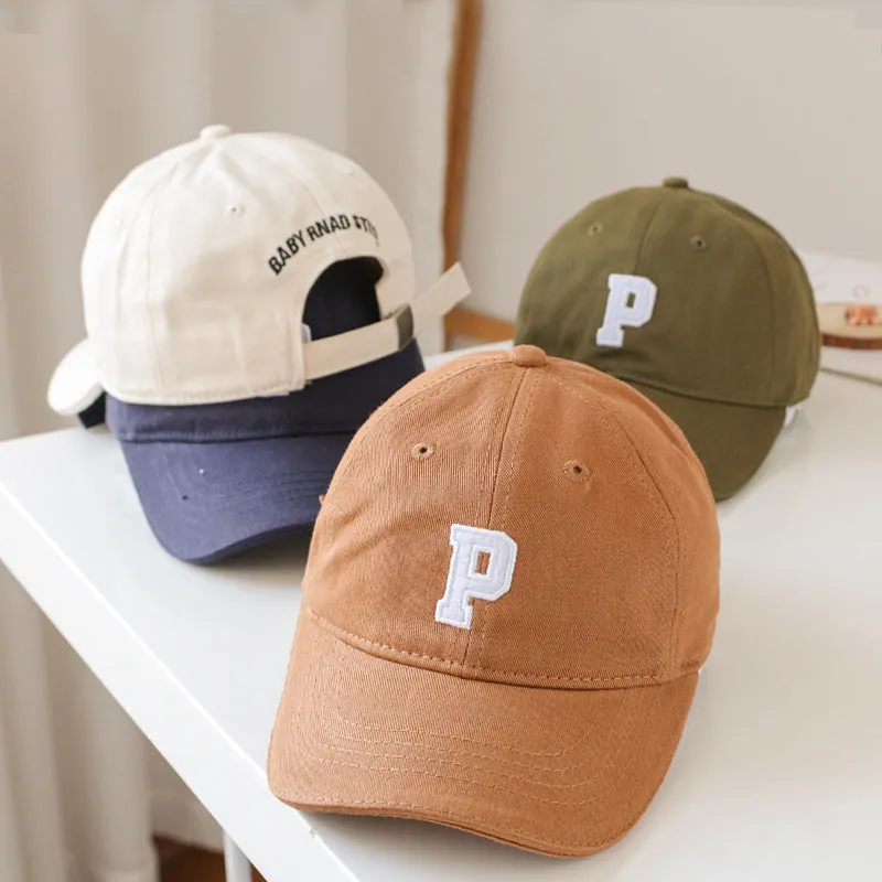 Baby Solid Color Embroidered Design Fashion Sunshade Baseball Hats by MyKids-USA™