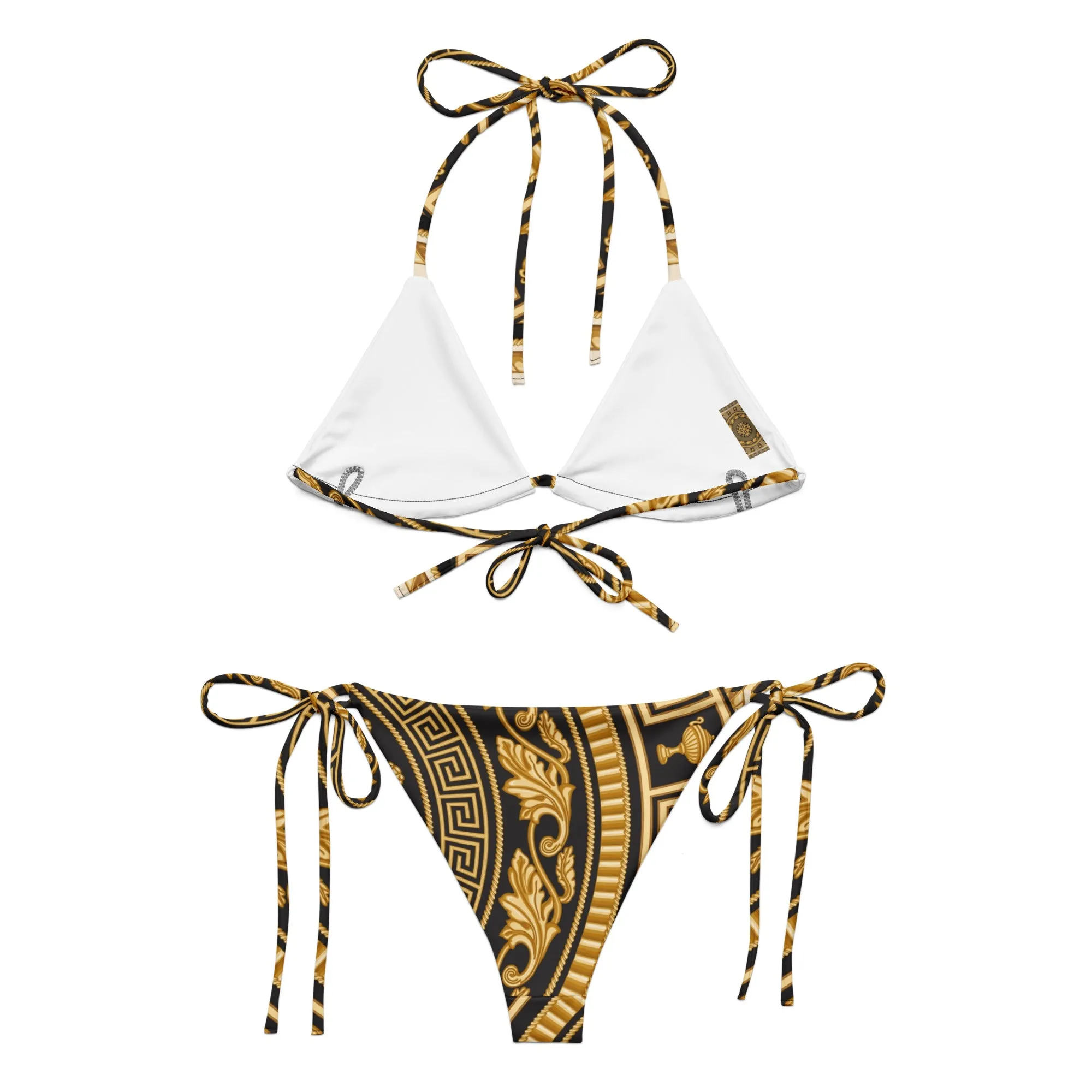 Baroque All-over print recycled string bikini