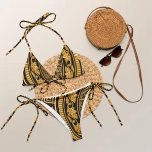 Baroque All-over print recycled string bikini