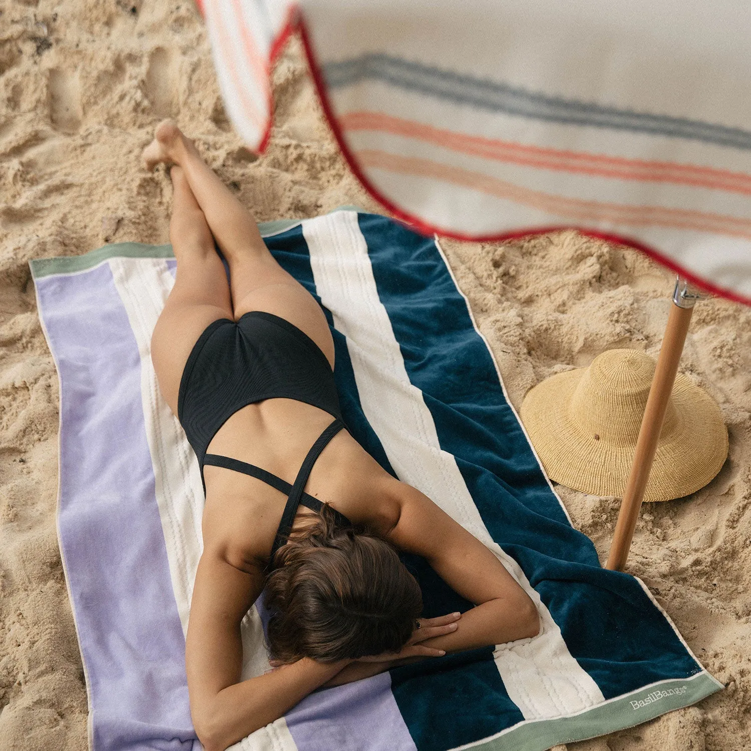 basil bangs | beach towel | ribbon - LC
