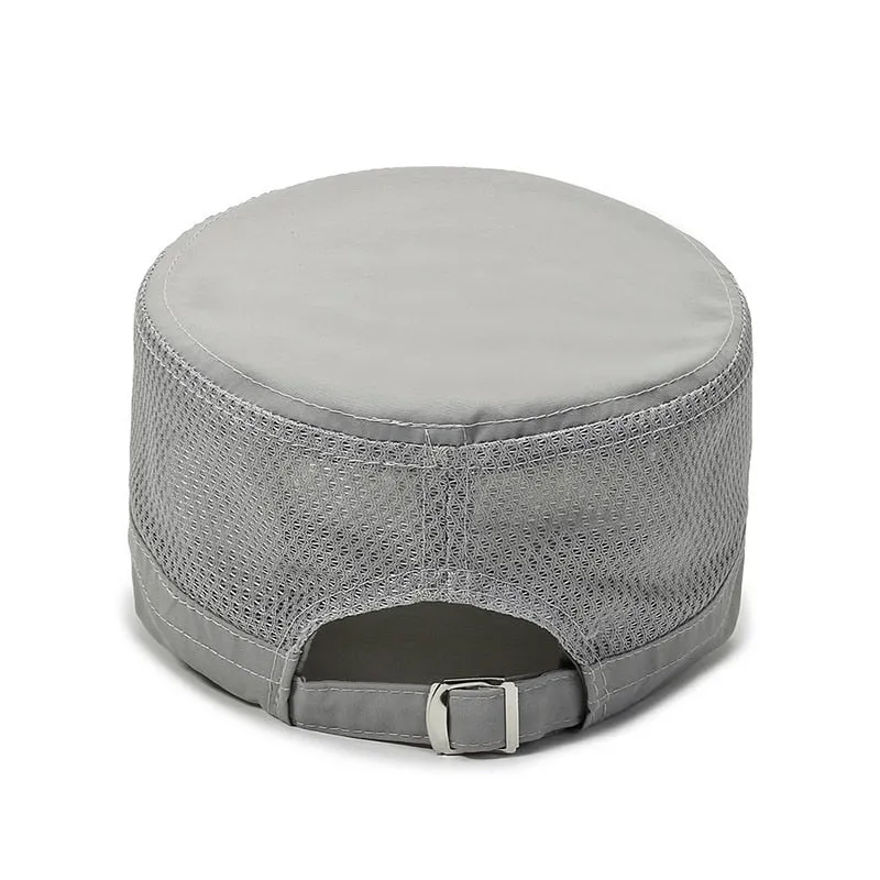 Breathable Men's Military Hats Women's Sunshade Flat Top Snapback Male Summer Cap Mesh Army Sun Baseball Caps Outdoor