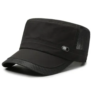 Breathable Men's Military Hats Women's Sunshade Flat Top Snapback Male Summer Cap Mesh Army Sun Baseball Caps Outdoor