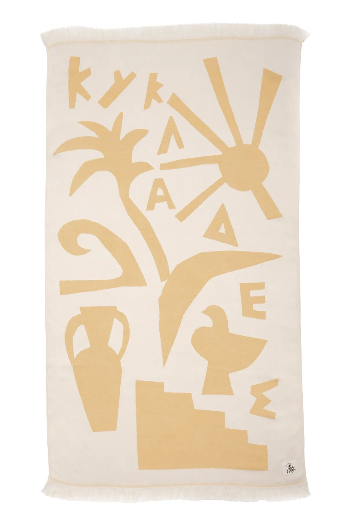 “Cyclades” Beach Towel in Golden Sand