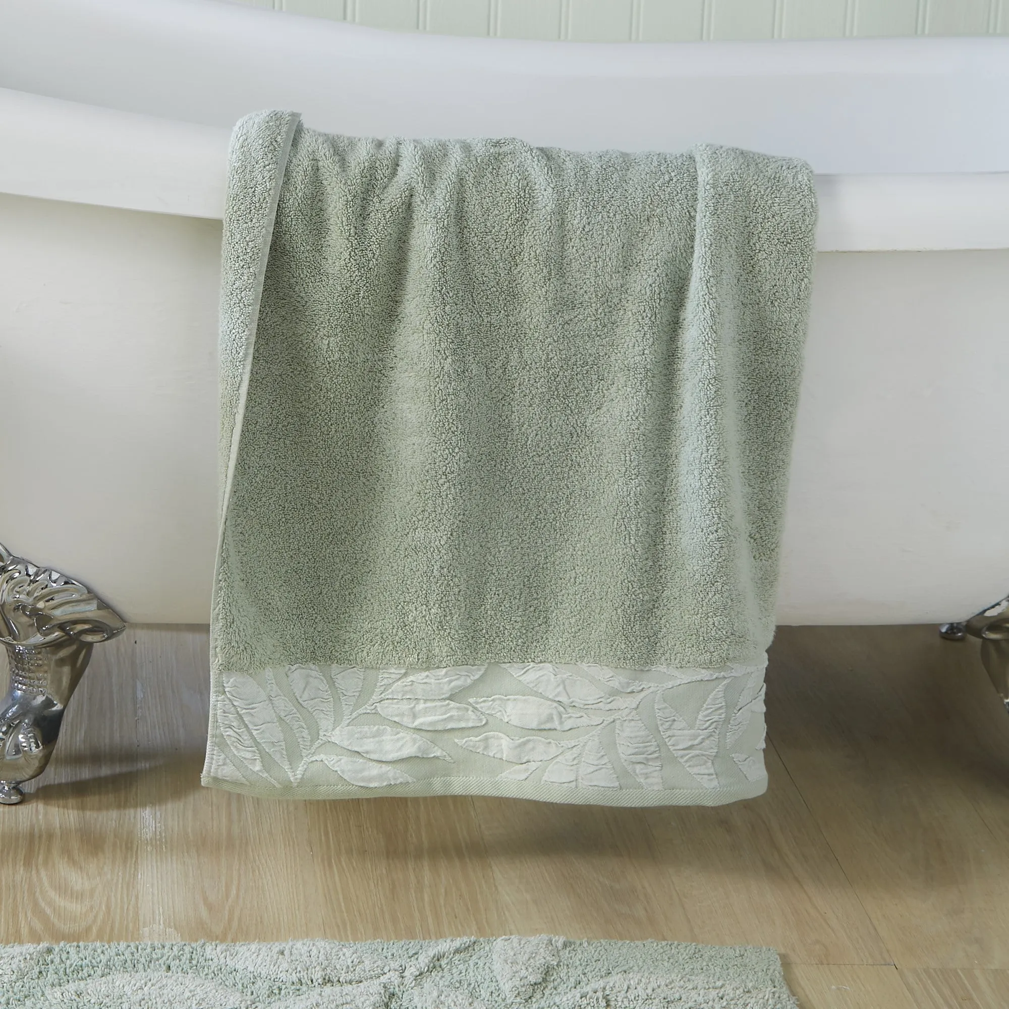 Dreams & Drapes Lacie Towel - Steel/Sage