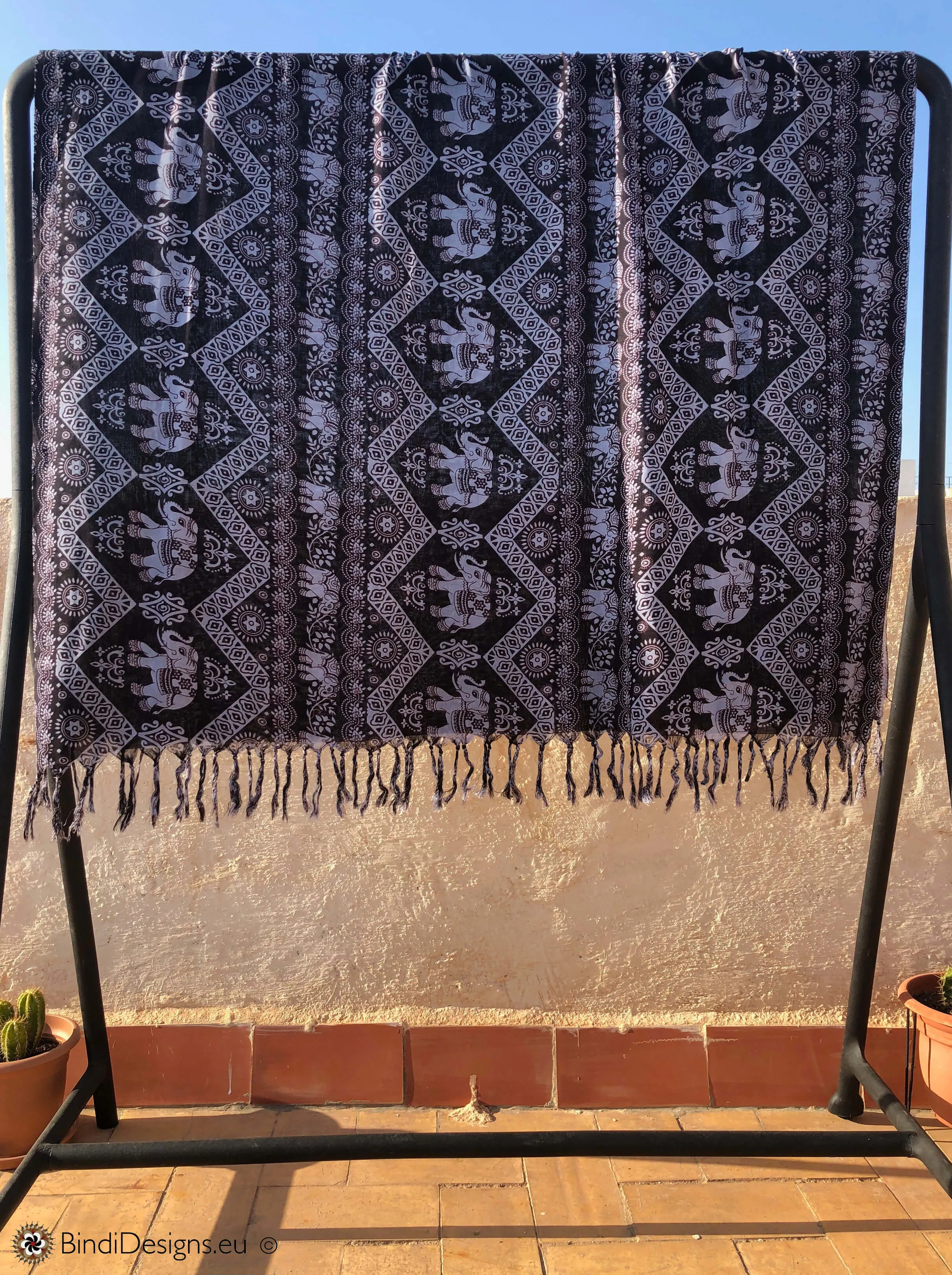 Elephant Print Sarong Beach Wrap