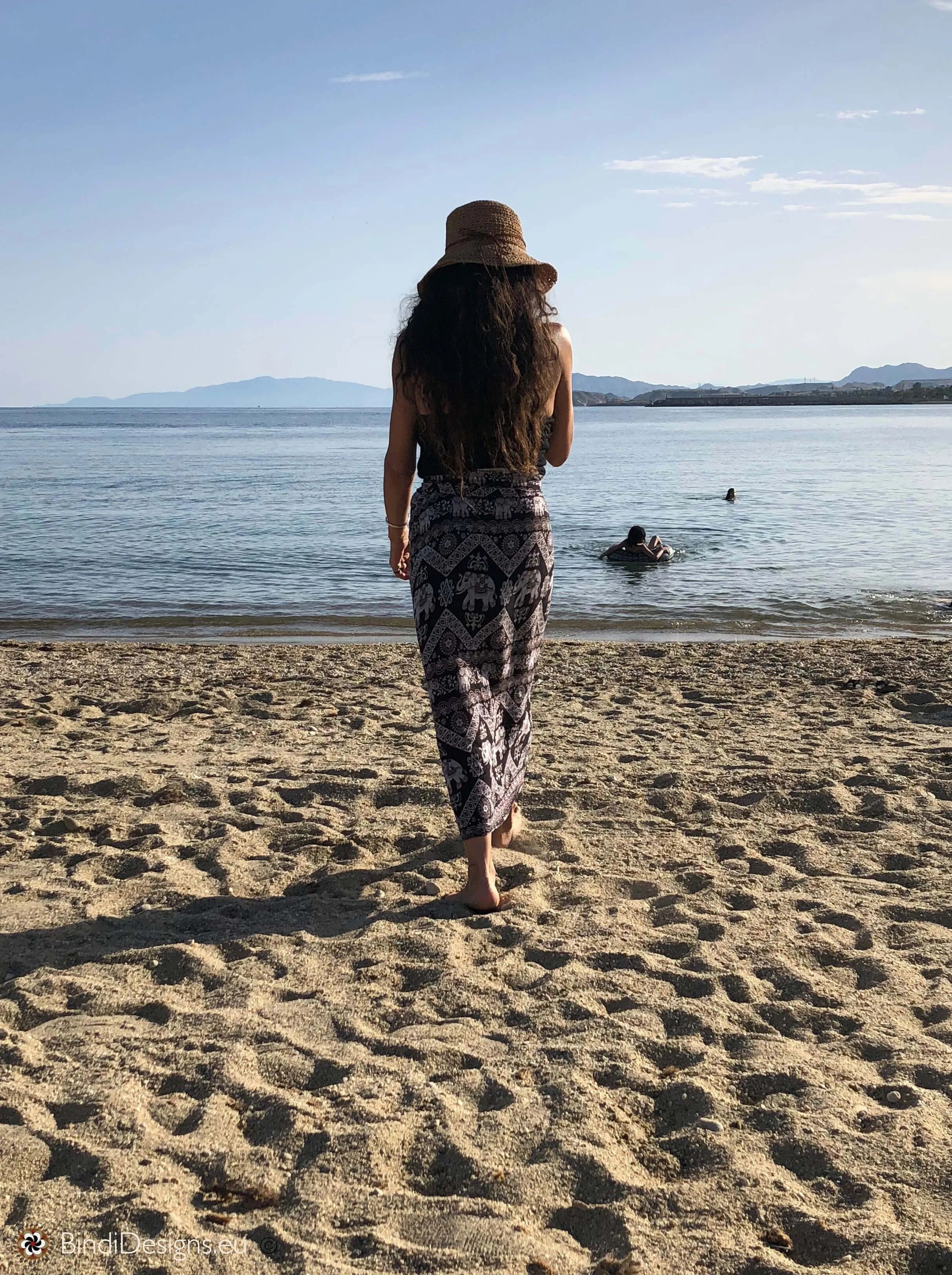 Elephant Print Sarong Beach Wrap