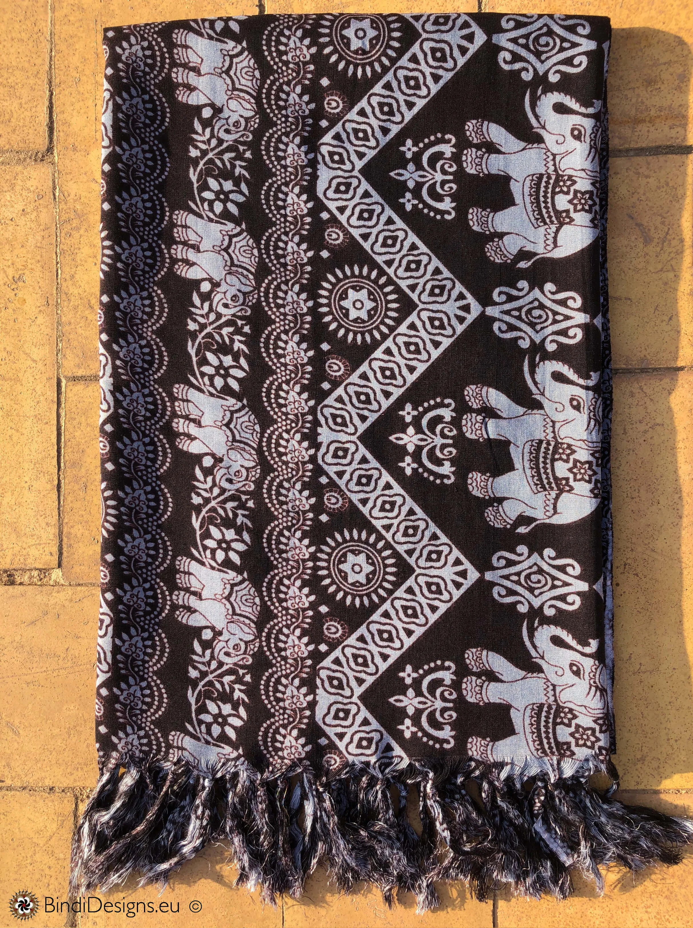 Elephant Print Sarong Beach Wrap