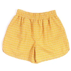 Fendi FF Logo Print Swim Shorts Orange S