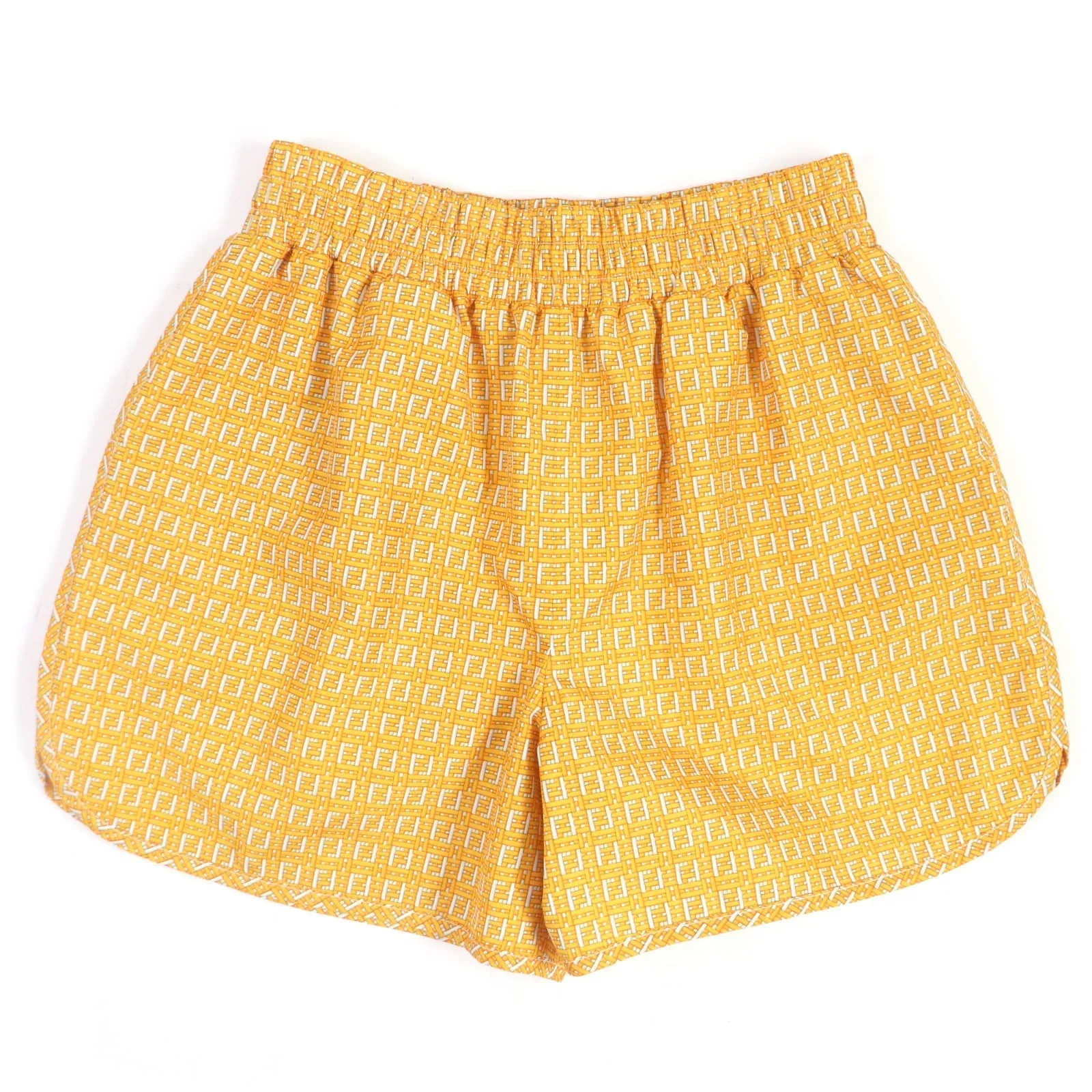 Fendi FF Logo Print Swim Shorts Orange S