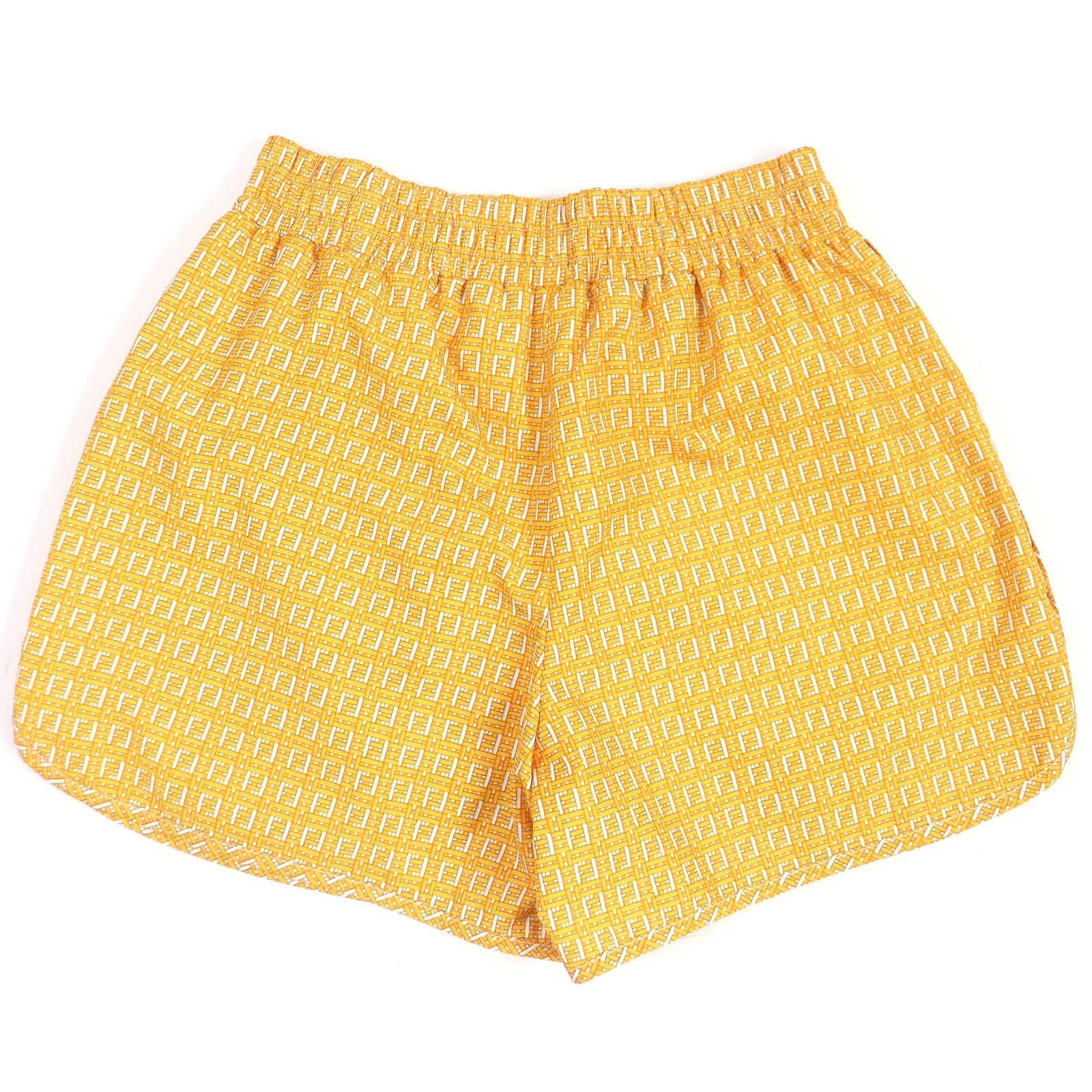 Fendi FF Logo Print Swim Shorts Orange S