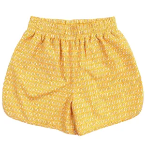 Fendi FF Logo Swim Shorts Yellow XS