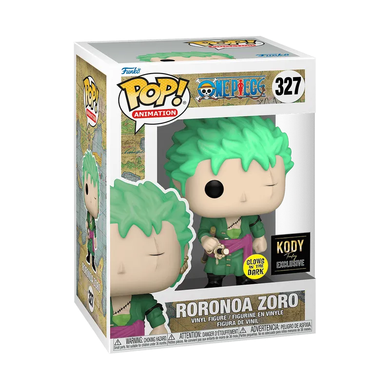 FUNKO POP! ANIMATION Roronoa Zoro #327 Glow Kody Exclusive