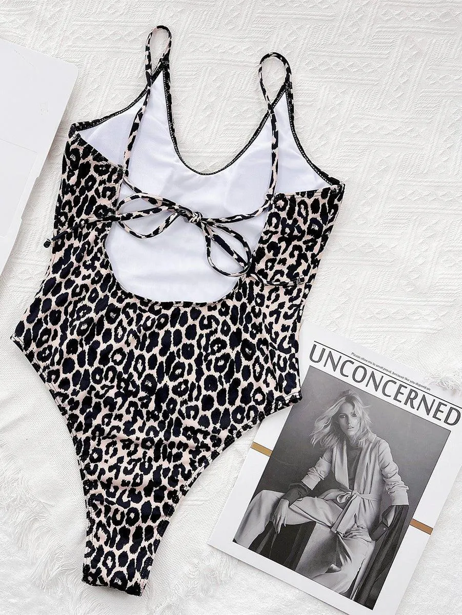 GFIT® New Sexy One Piece Leopard Swimsuit