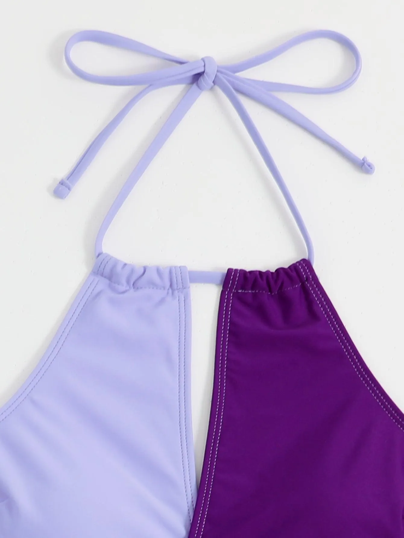 GFIT® New Sexy One Piece Purple Colorblock Swimsuit