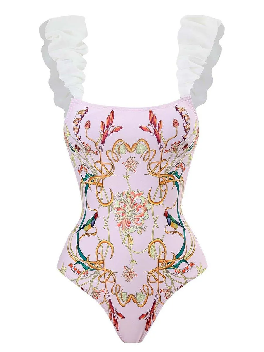 GFIT® One Piece Swimwear With Beach Long Cover-Ups Skirts