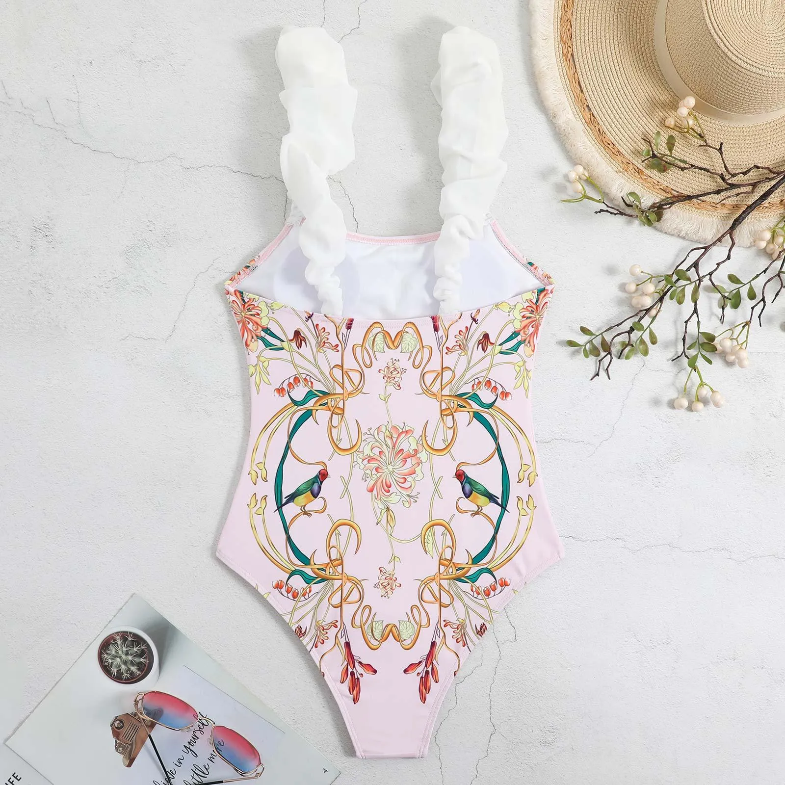 GFIT® One Piece Swimwear With Beach Long Cover-Ups Skirts