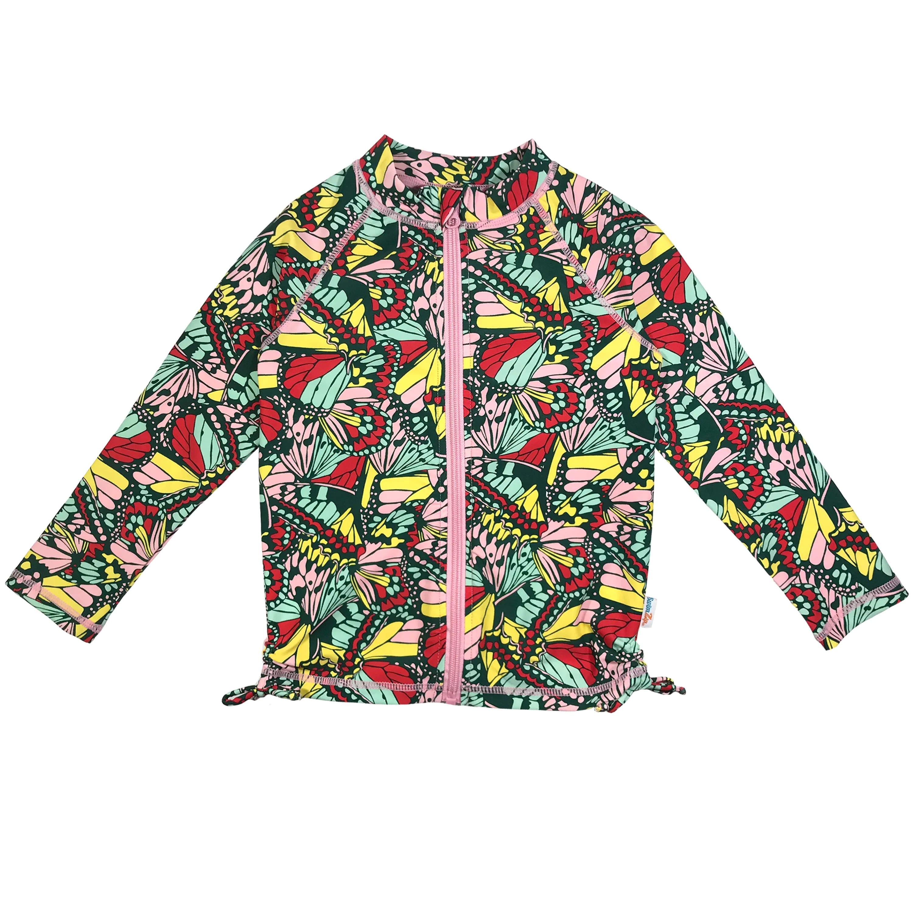 Girls Long Sleeve Rash Guard - “Butterfly Love”