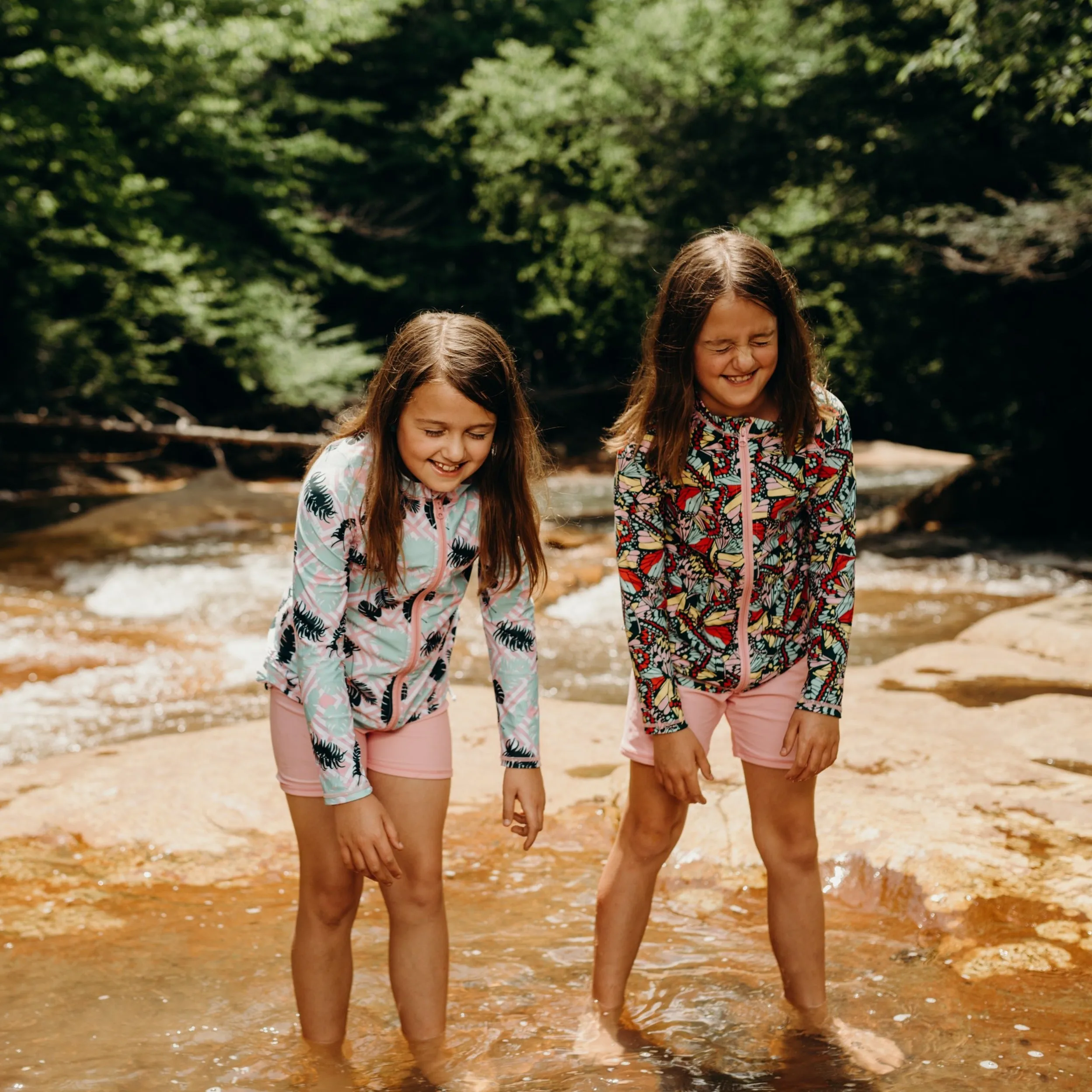 Girls Long Sleeve Rash Guard - “Butterfly Love”