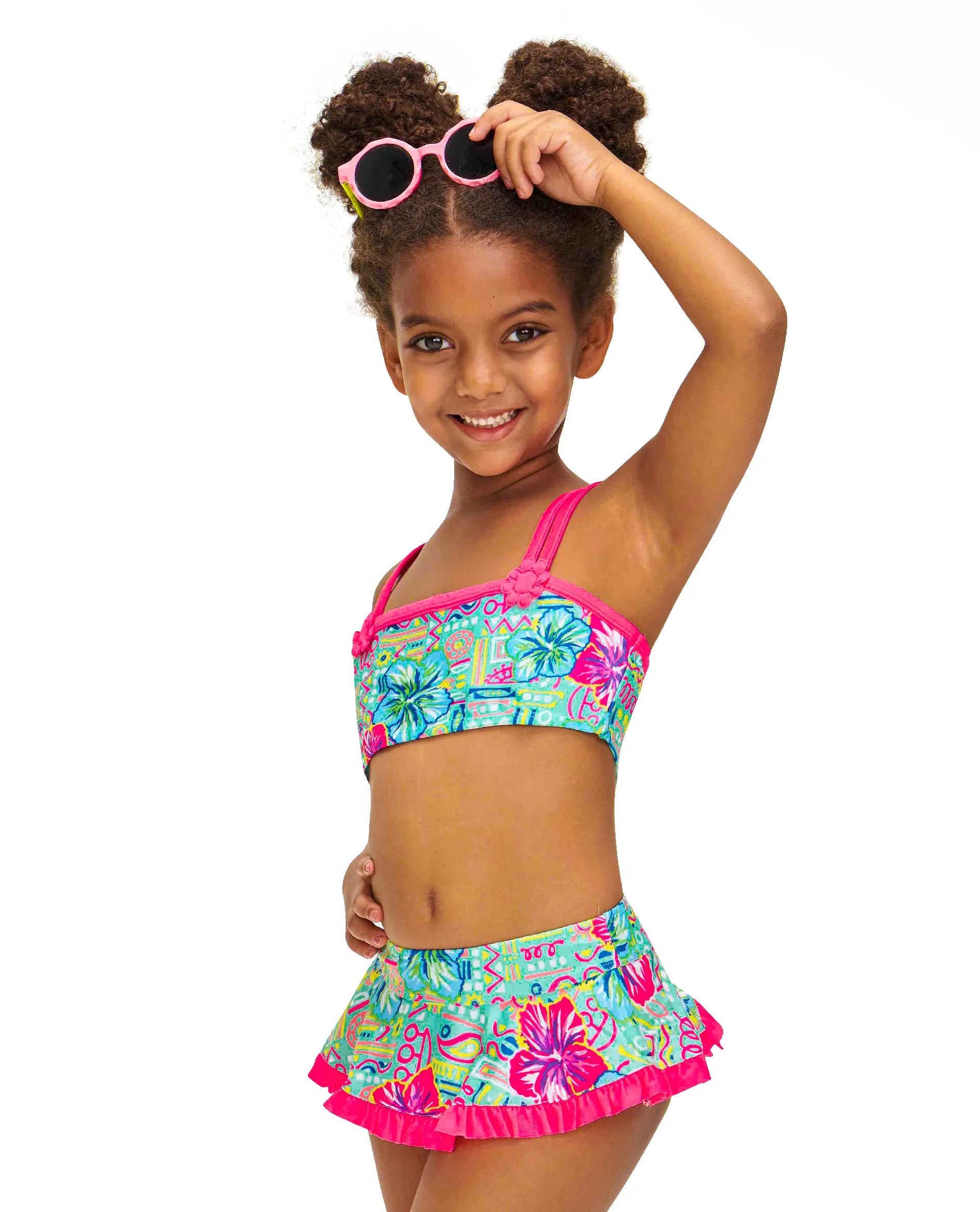 Girls Two Piece Swimsuits Floral Bathing Suit