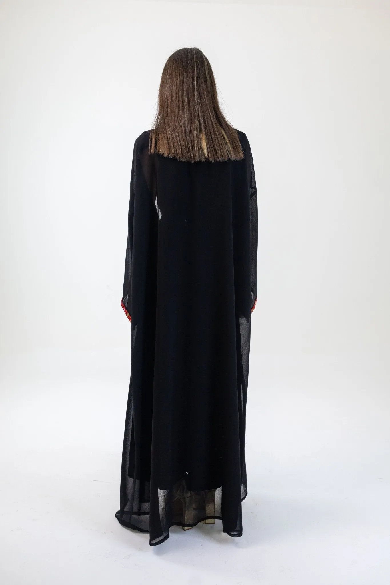 Hand-beaded Chiffon Abaya