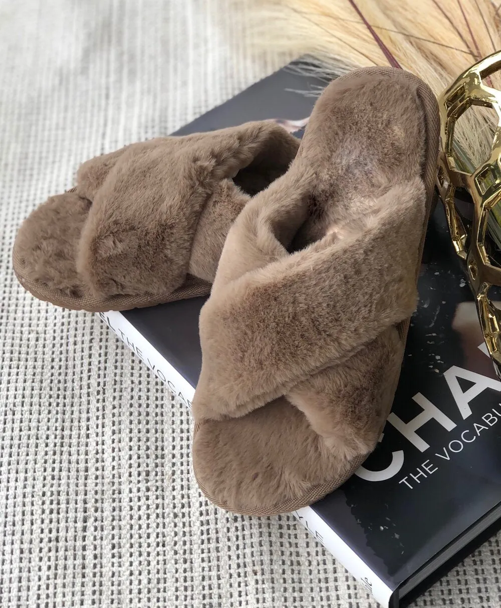 Hot Coco Luxe Faux Fur Slippers