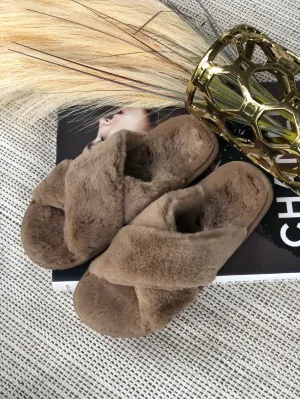 Hot Coco Luxe Faux Fur Slippers