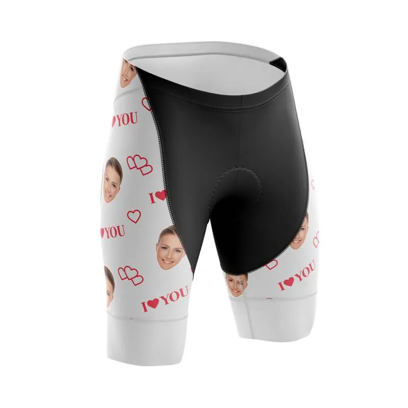 I love you Custom Face Shorts (white)