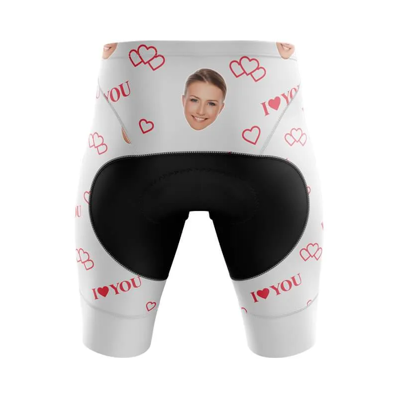 I love you Custom Face Shorts (white)