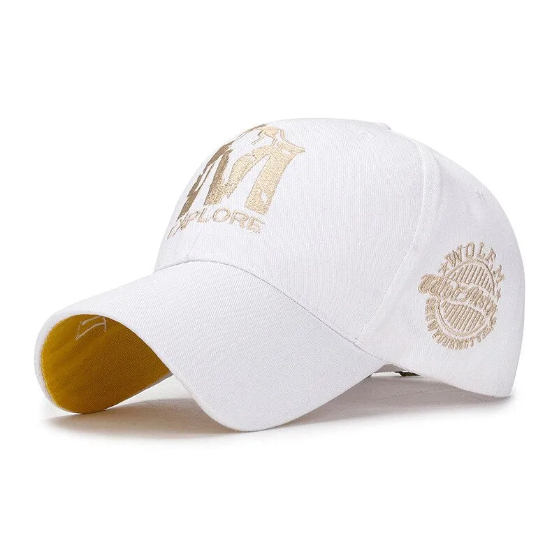 Men Casual Sport Fashion Sun Hats Cotton Wolf Embroidery Baseball Cap