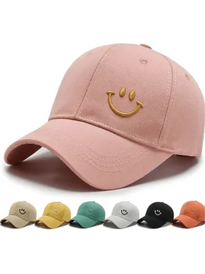 Men's and Women's Sunscreen Baseball Cap with Smile Print - SF0819