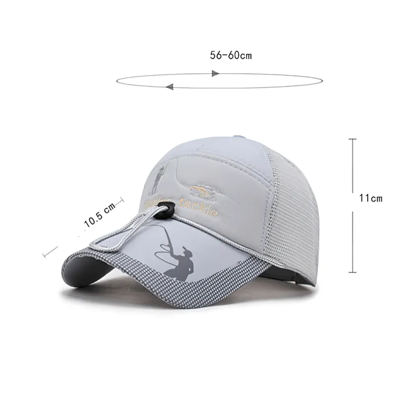 Mesh Fishing Multifunction Cap with Drawstring Adjustable - SF0572