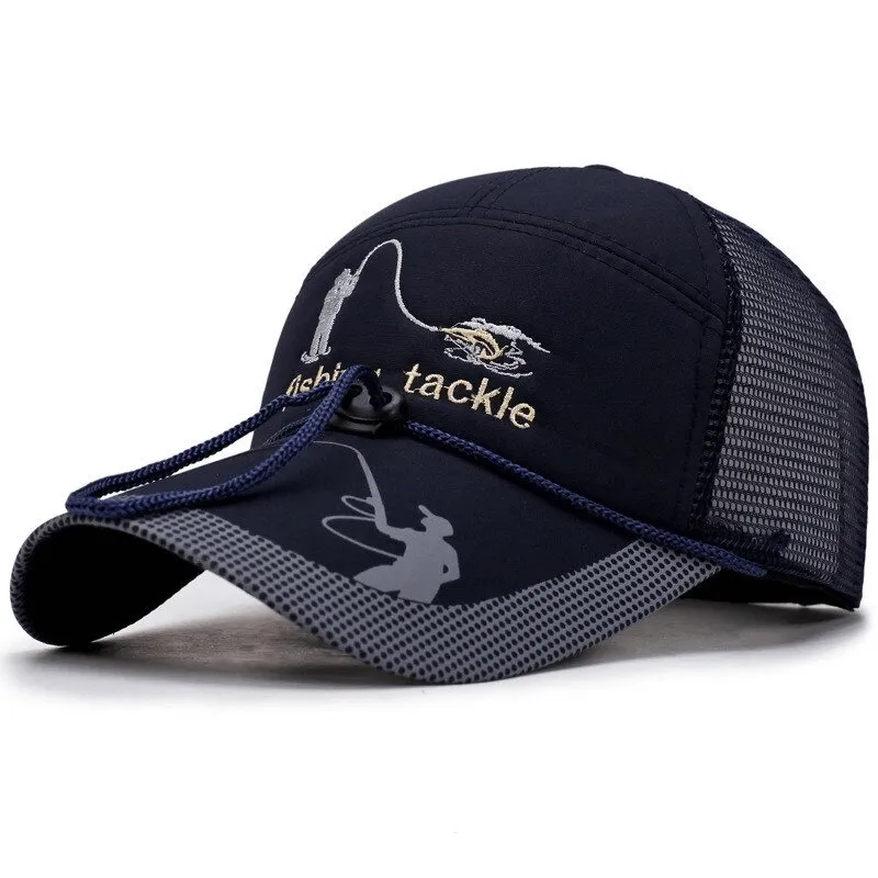 Mesh Fishing Multifunction Cap with Drawstring Adjustable - SF0572