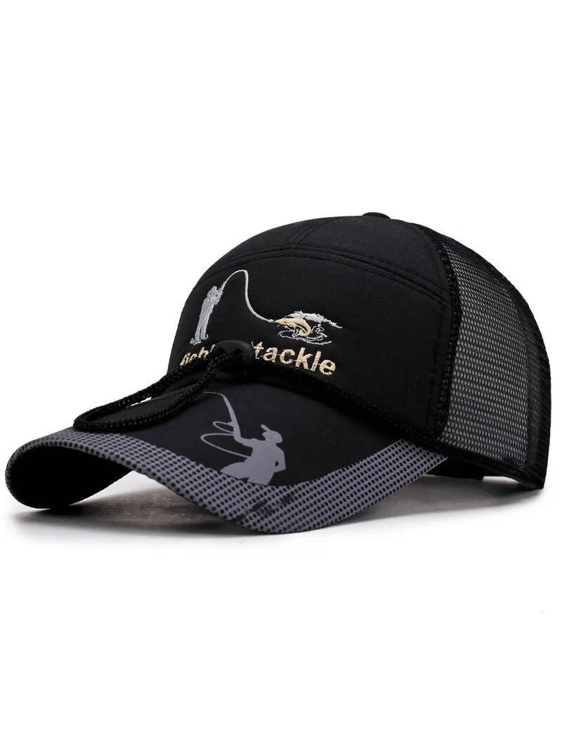 Mesh Fishing Multifunction Cap with Drawstring Adjustable - SF0572