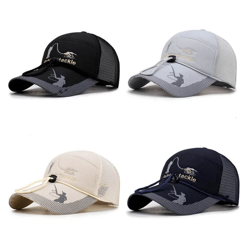 Mesh Fishing Multifunction Cap with Drawstring Adjustable - SF0572