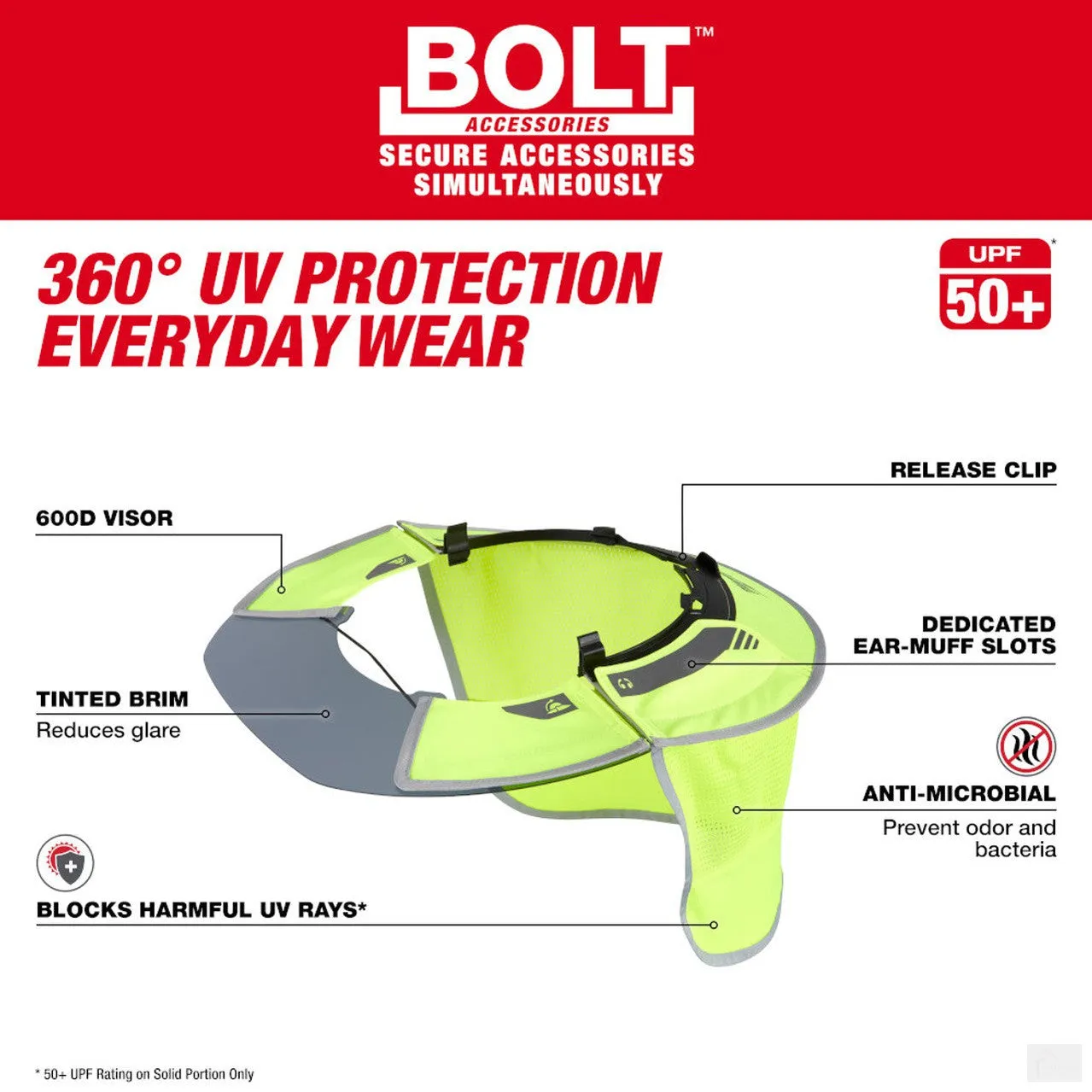 Milwaukee BOLT Sun Visor with Sunshade 48-73-1072