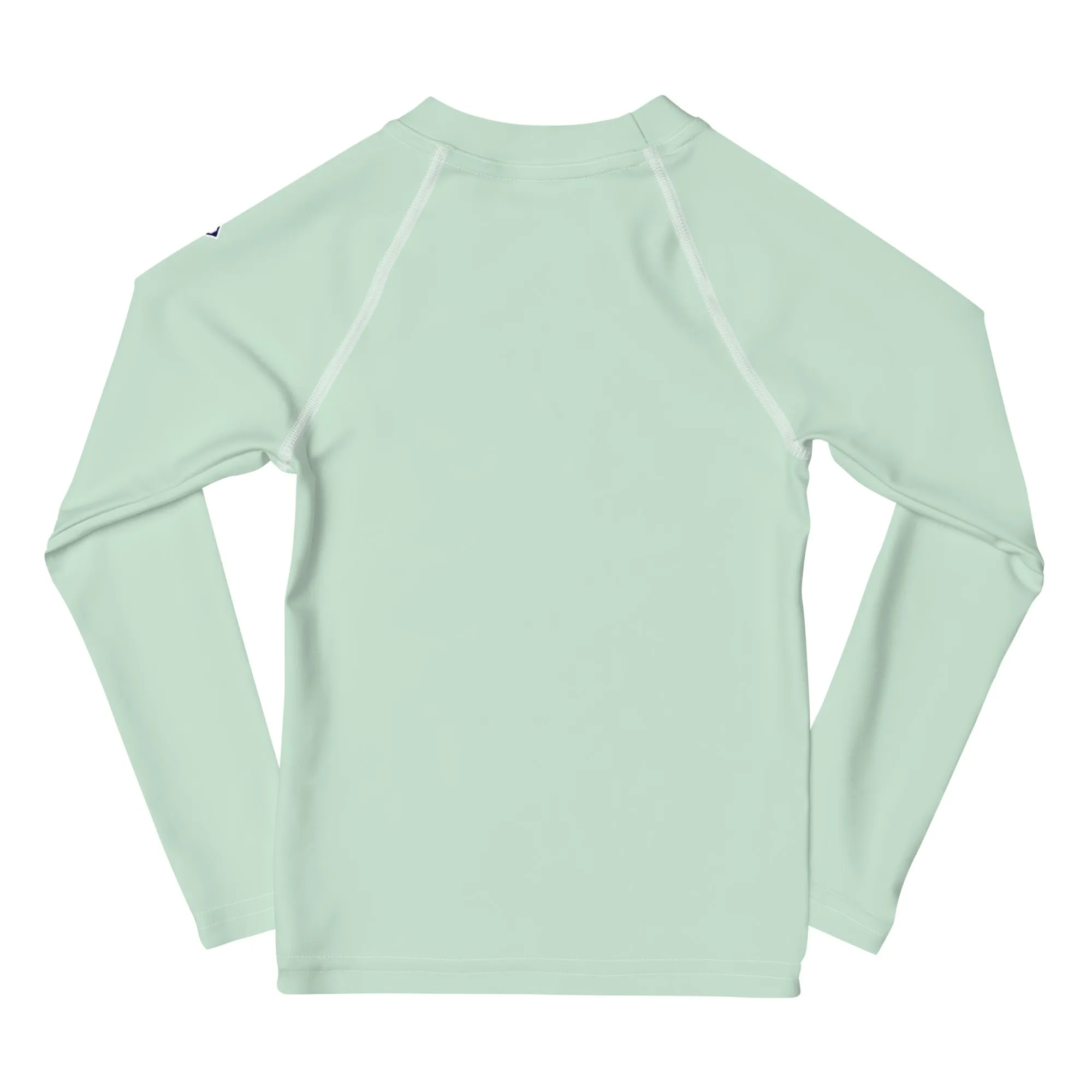 Mini Fashion Icon: Girls' Long Sleeve Solid Color Rash Guard - Surf Crest