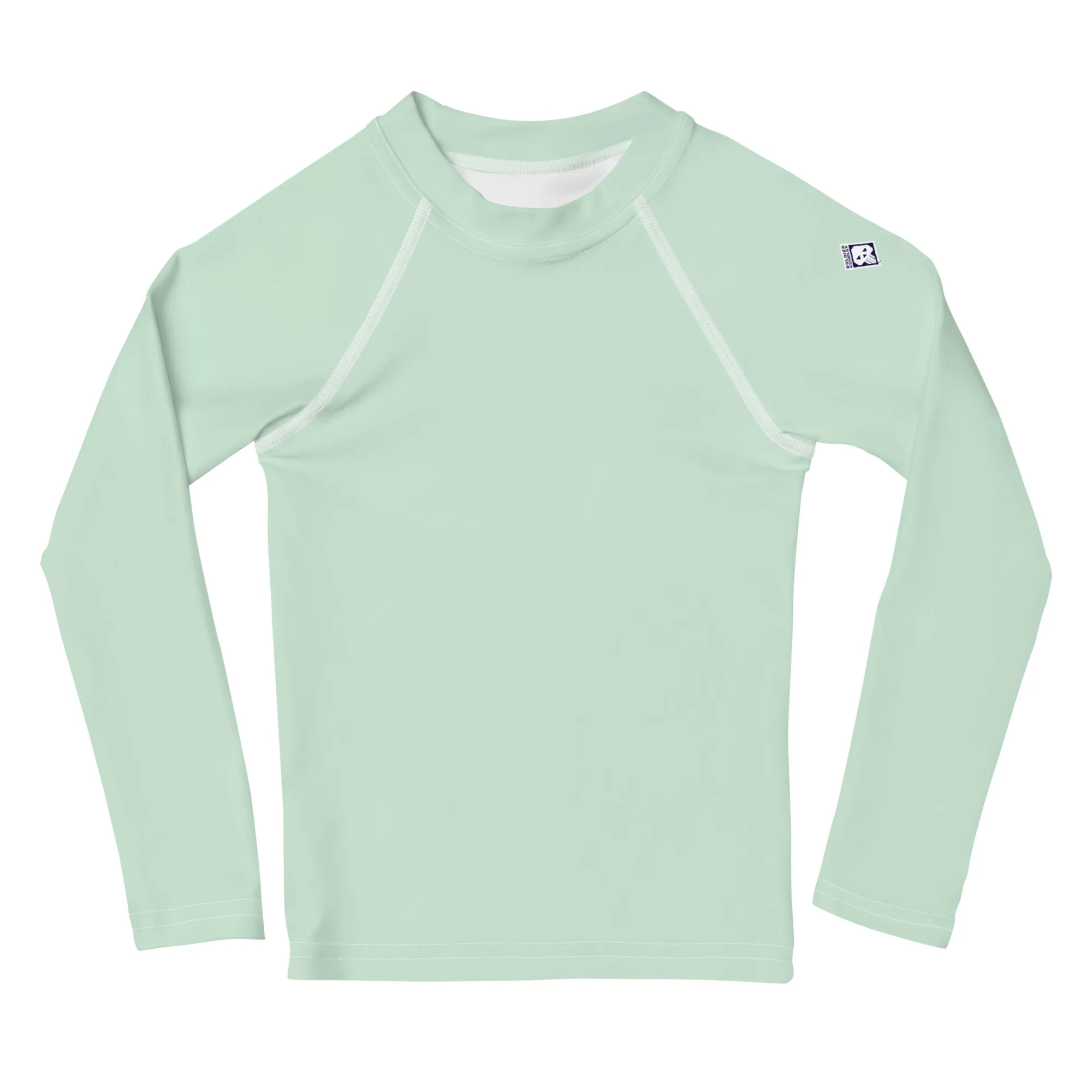 Mini Fashion Icon: Girls' Long Sleeve Solid Color Rash Guard - Surf Crest