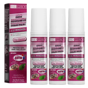 Minoxidil (Rogaine) 2.5% Women's Hair Regrowth Foam (Pack of 3)