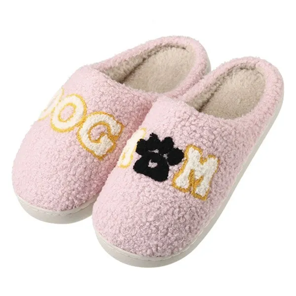 Paw Dog Mom Cozy Fluffy Slipper