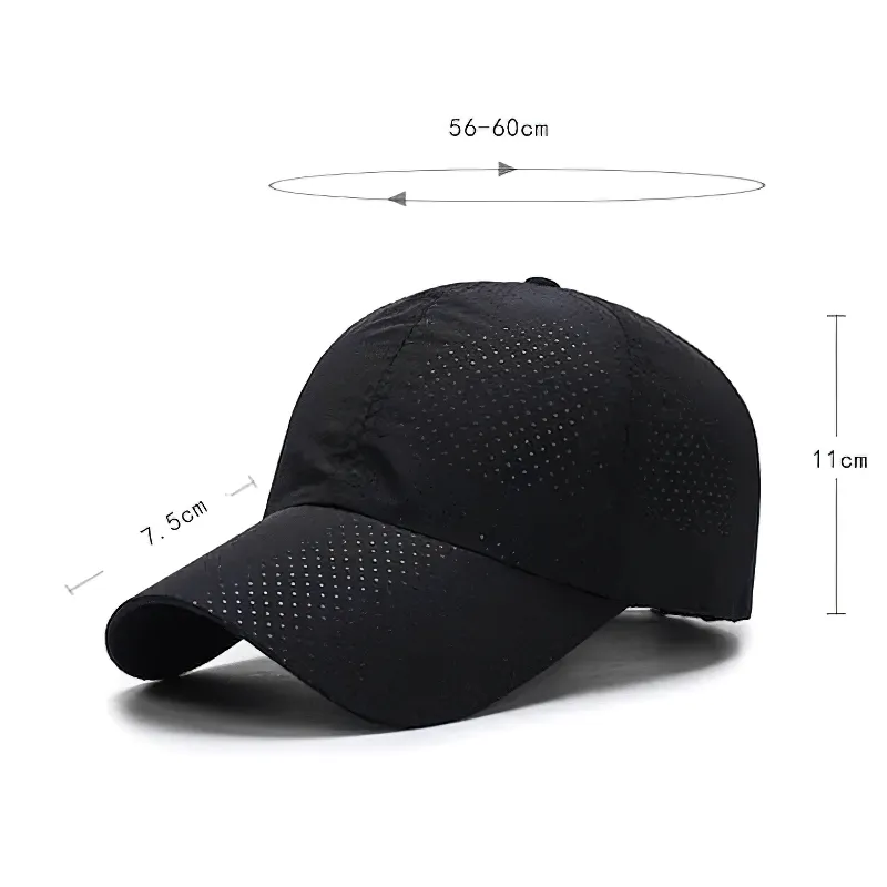 Perforated Baseball Cap - Breathable Design - SF2236