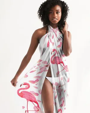 Pink Flamingo Petals Swimsuit Cover Up