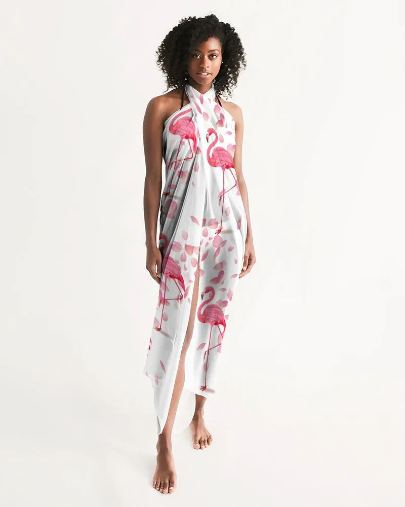 Pink Flamingo Petals Swimsuit Cover Up