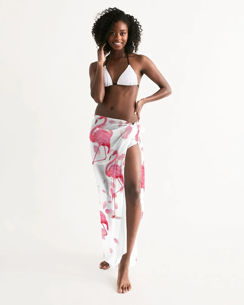 Pink Flamingo Petals Swimsuit Cover Up