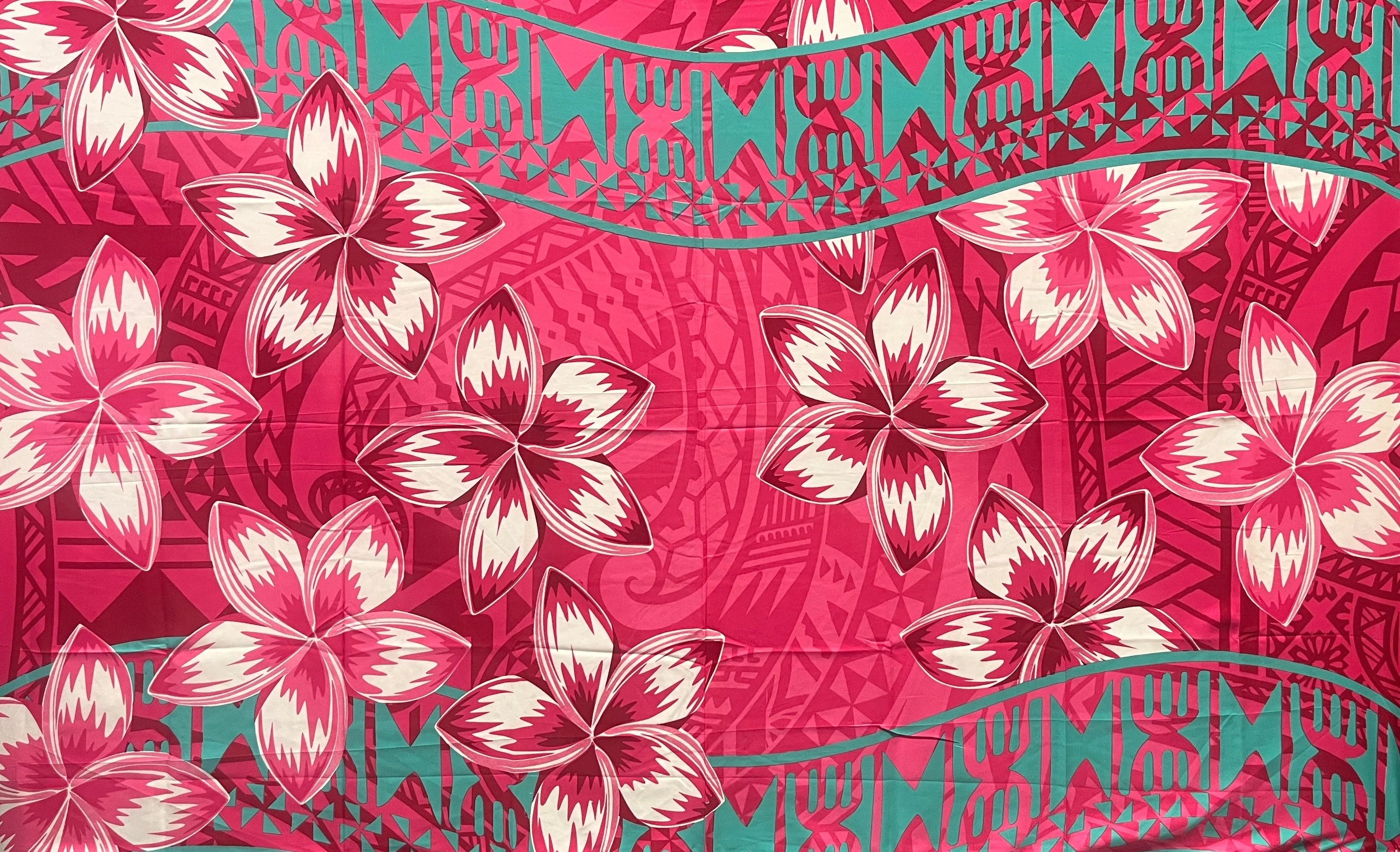 Plumeria Double Border Sarong
