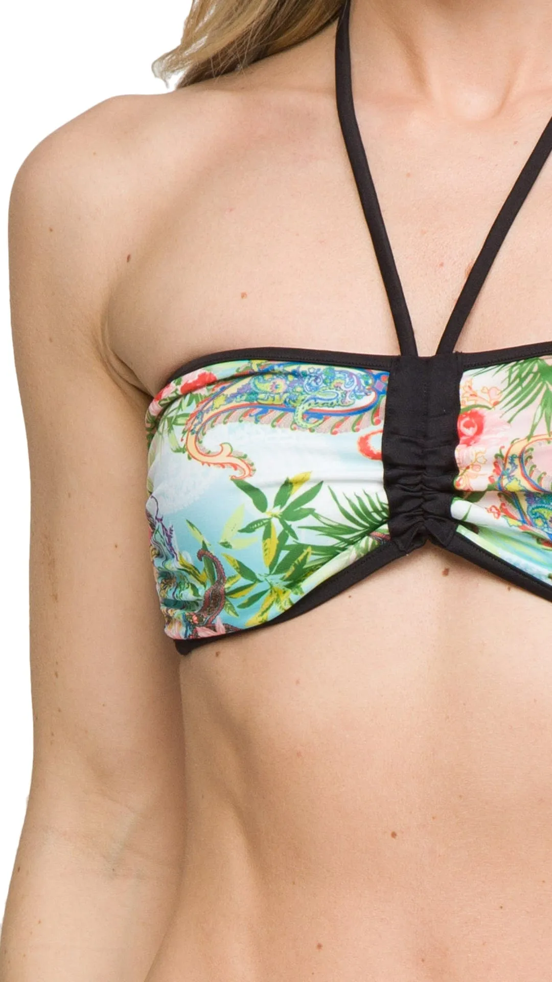 Roberto Cavalli  Floral Printed Two Piece V-Neck Bikini Set-